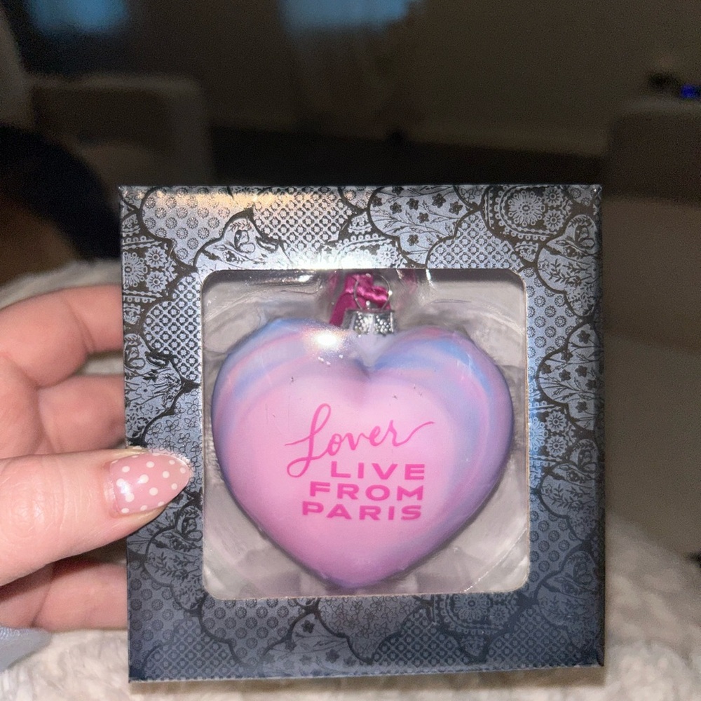 Lover live from Paris Taylor Swift heart shaped Ornament